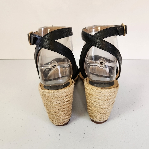 Palomitas by Paloma Barcelo Black Knot Sandals Shoes Wedge Heels Open Toe 36 6 - Picture 4 of 13